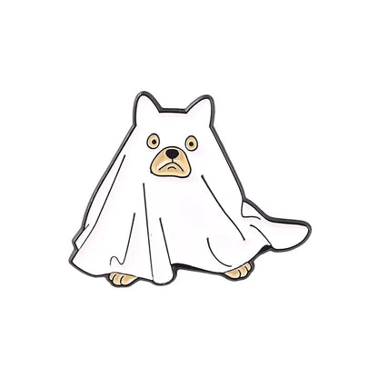 spooky ghost enamel pins