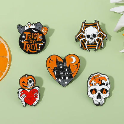 spooky ghost enamel pins