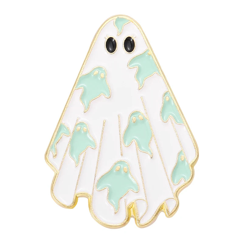 spooky ghost enamel pins