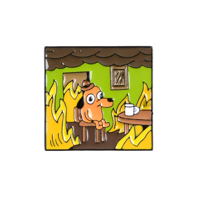 THIS IS FINE enamel pins