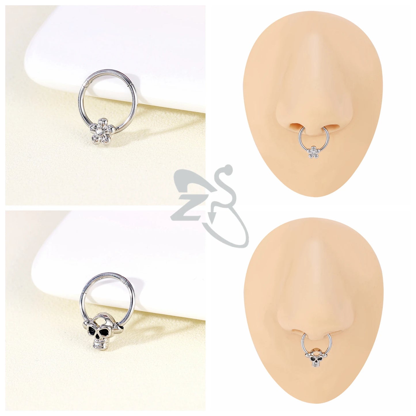 16g stainless steel septum rings