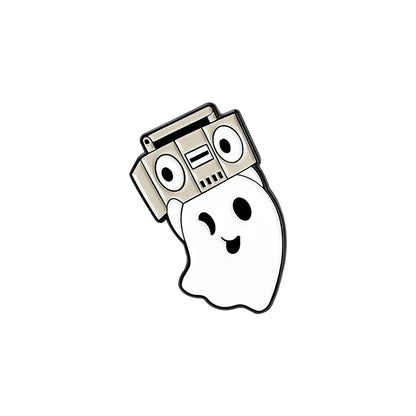 spooky ghost enamel pins