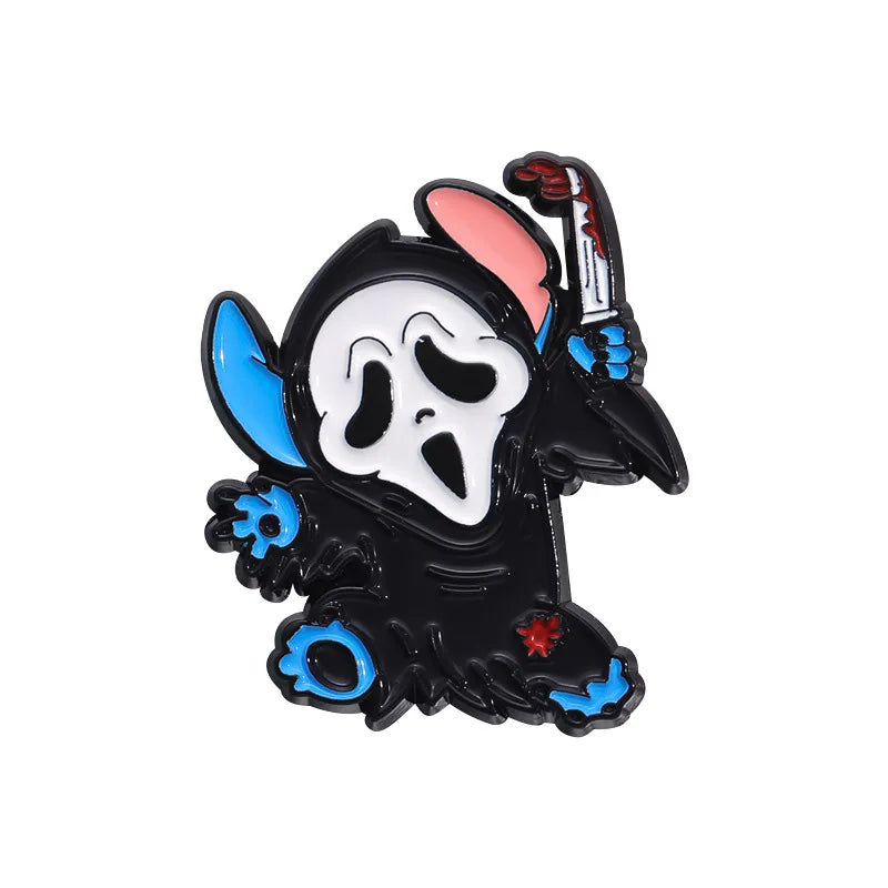 ghost face enamel pins