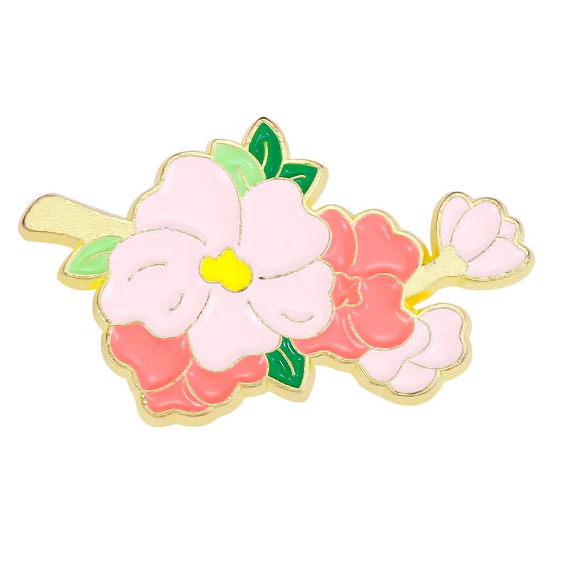 flower enamel pins