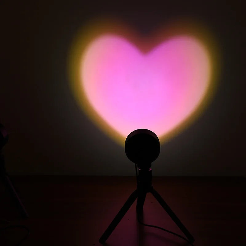 heart projector sunset lamp