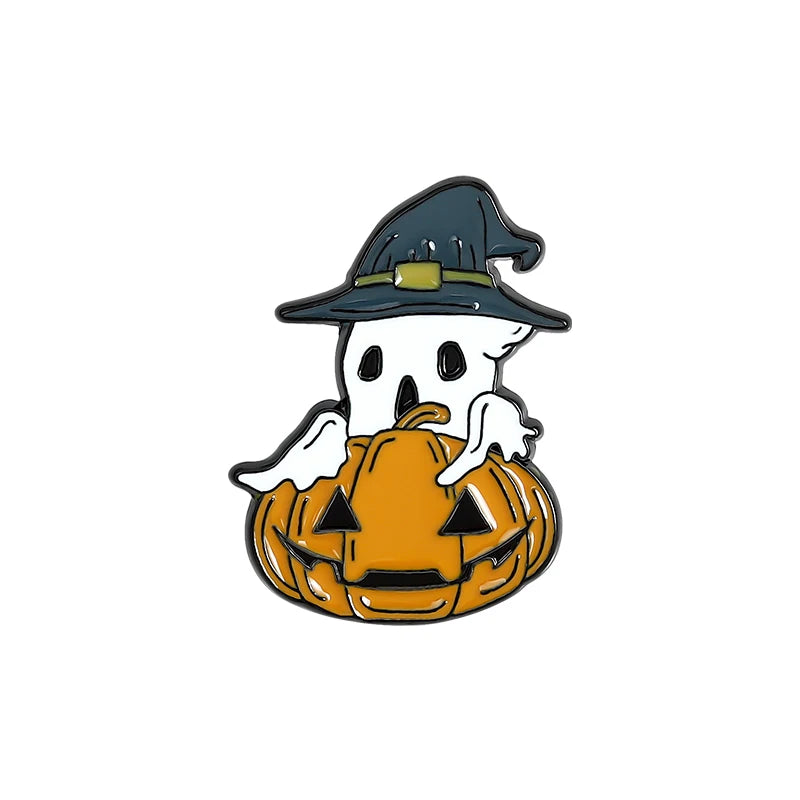 spooky ghost enamel pins