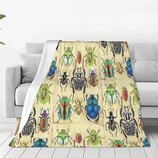 vintage beetle throw blanket