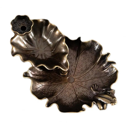 lotus leaf waterfall incense burner