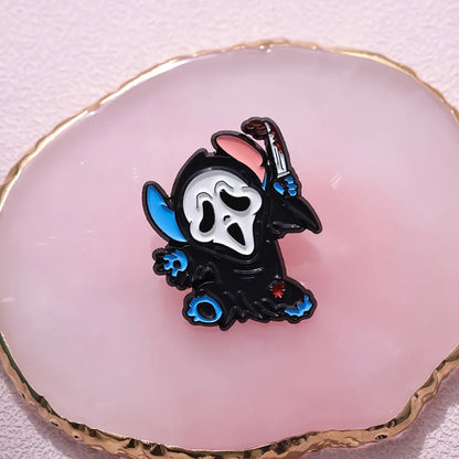 ghost face enamel pins