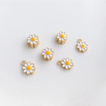 14k gold plated daisy beads