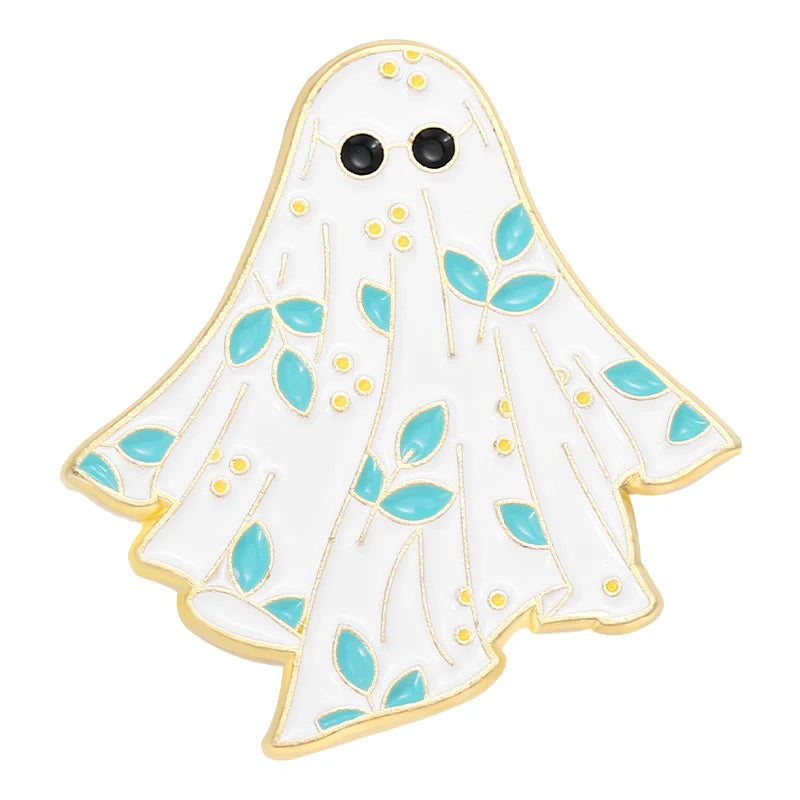 spooky ghost enamel pins