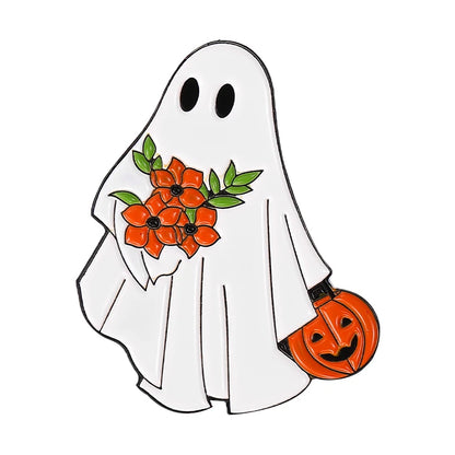 spooky ghost enamel pins