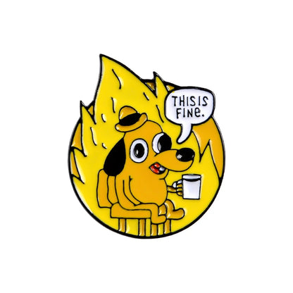 THIS IS FINE enamel pins