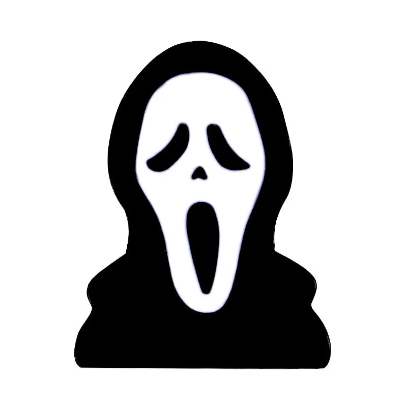 ghost face enamel pins