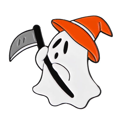 spooky ghost enamel pins