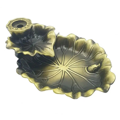 lotus leaf waterfall incense burner