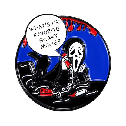 ghost face enamel pins