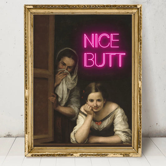 nice butt bathroom sign