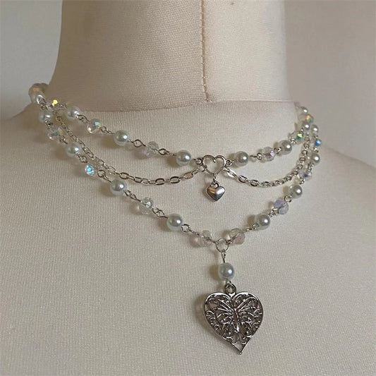 pearl heart necklace