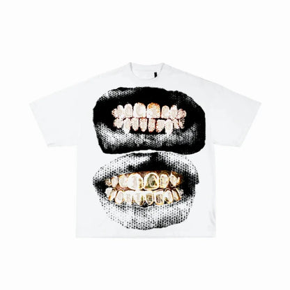 graphic teeth shirt