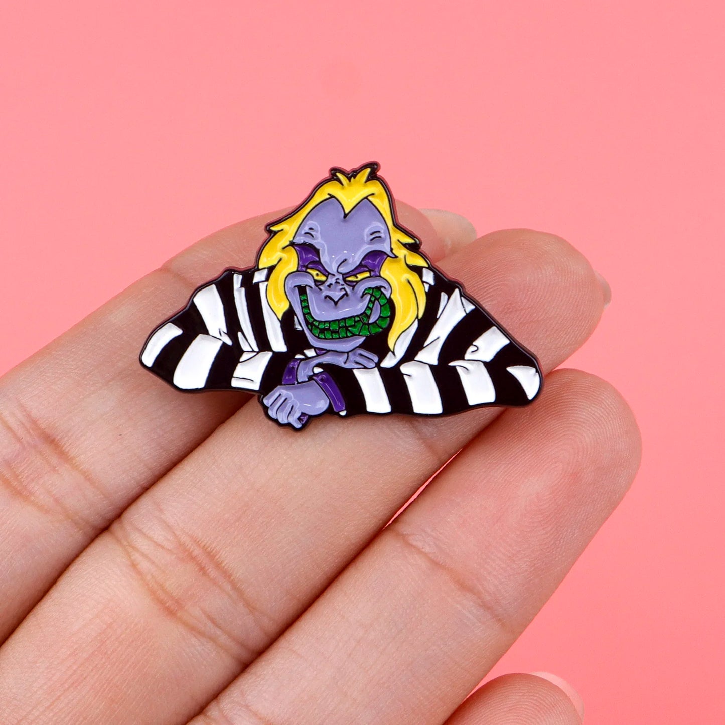 bettle juice enamel pins