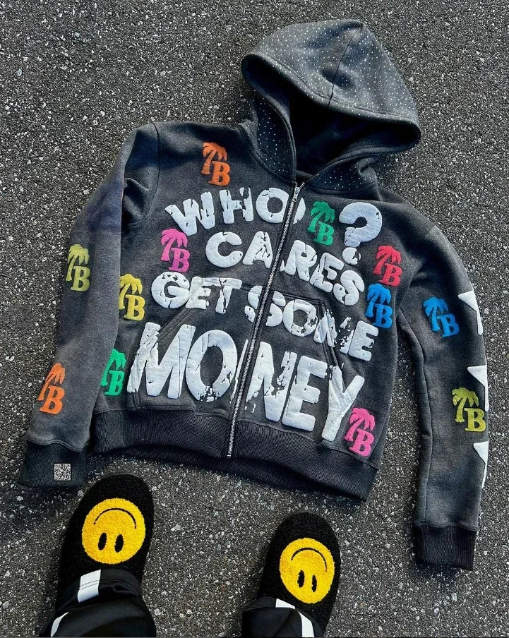 who cares hoodie