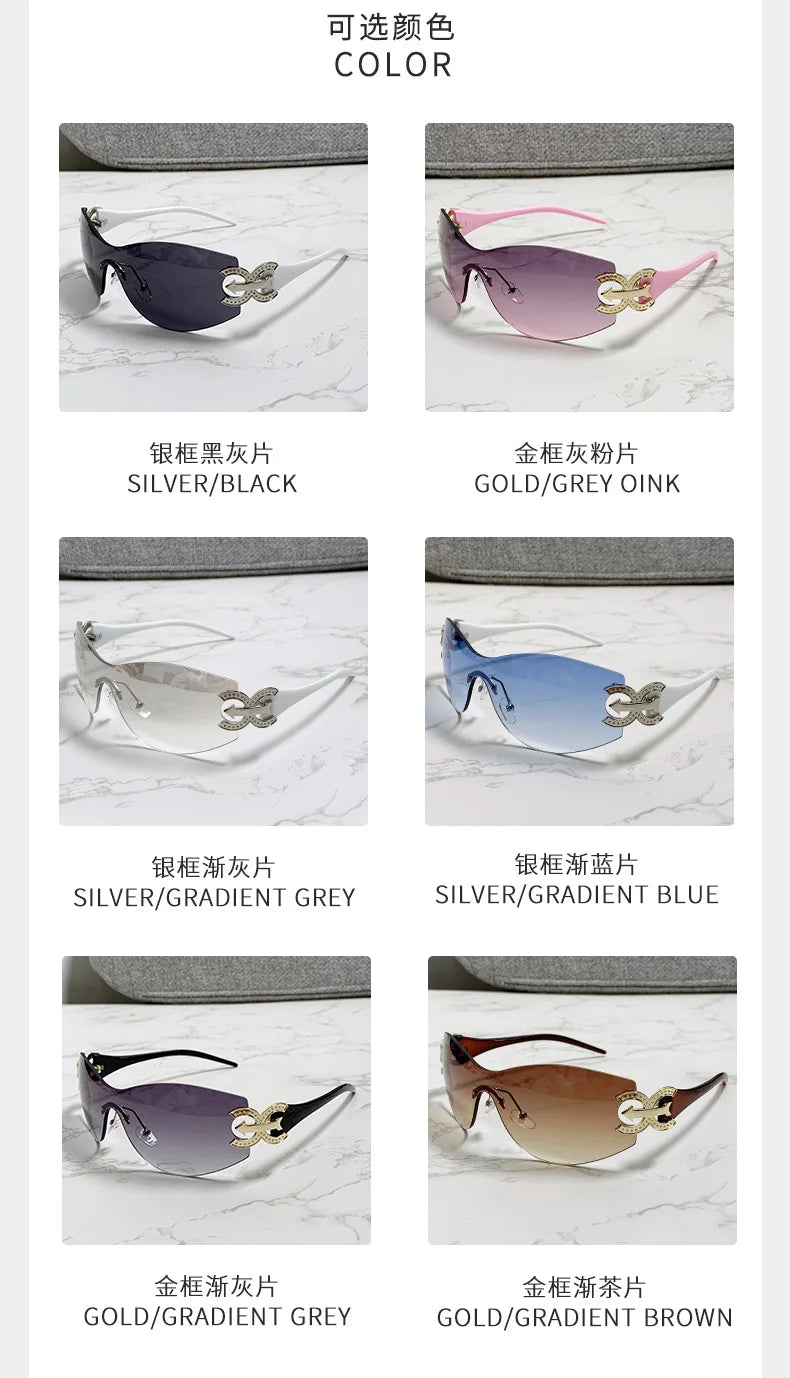 frameless sunglasses