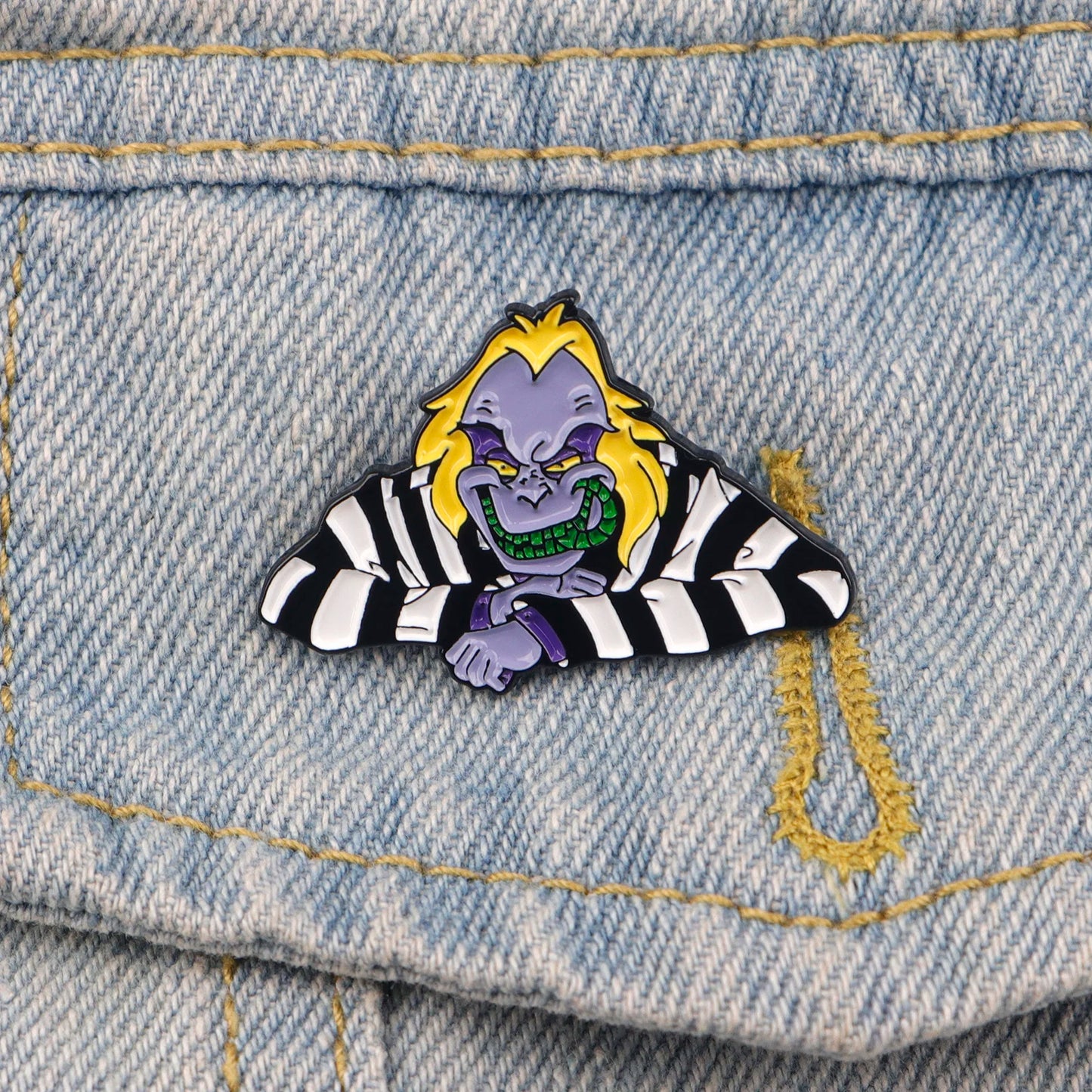 bettle juice enamel pins