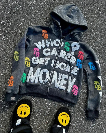 who cares hoodie