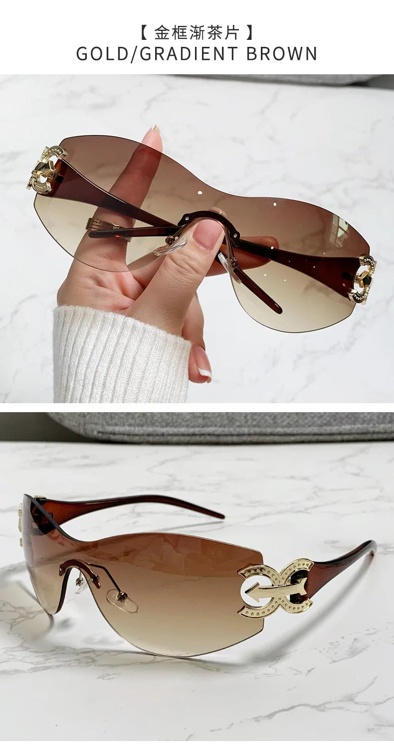 frameless sunglasses