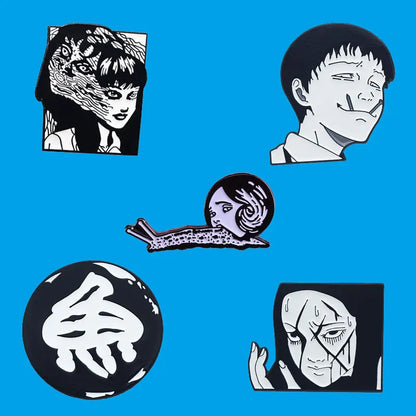 junji ito enamel pins