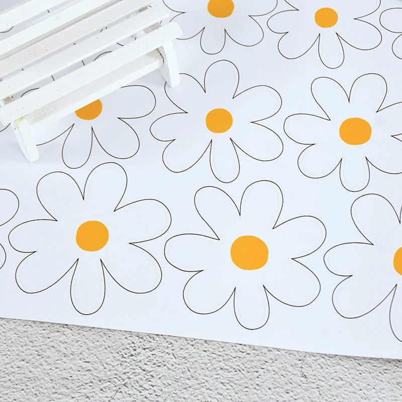 white daisy room stickers