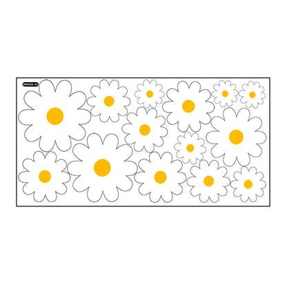 white daisy room stickers