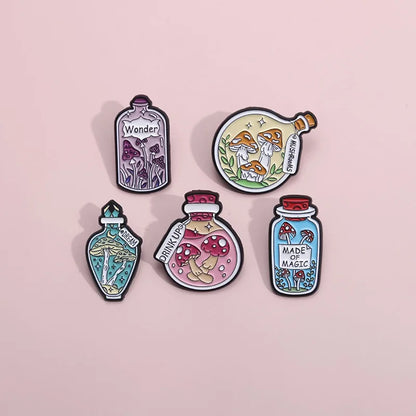 wishing bottle enamel pins