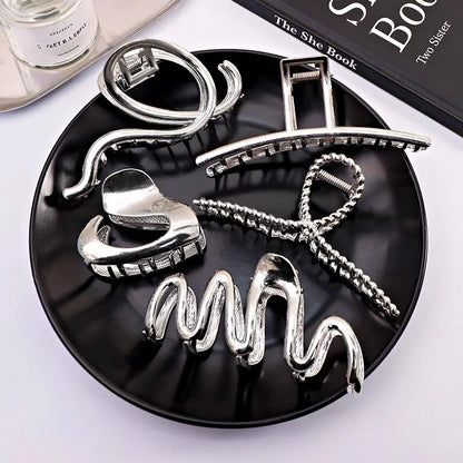 silver claw clips