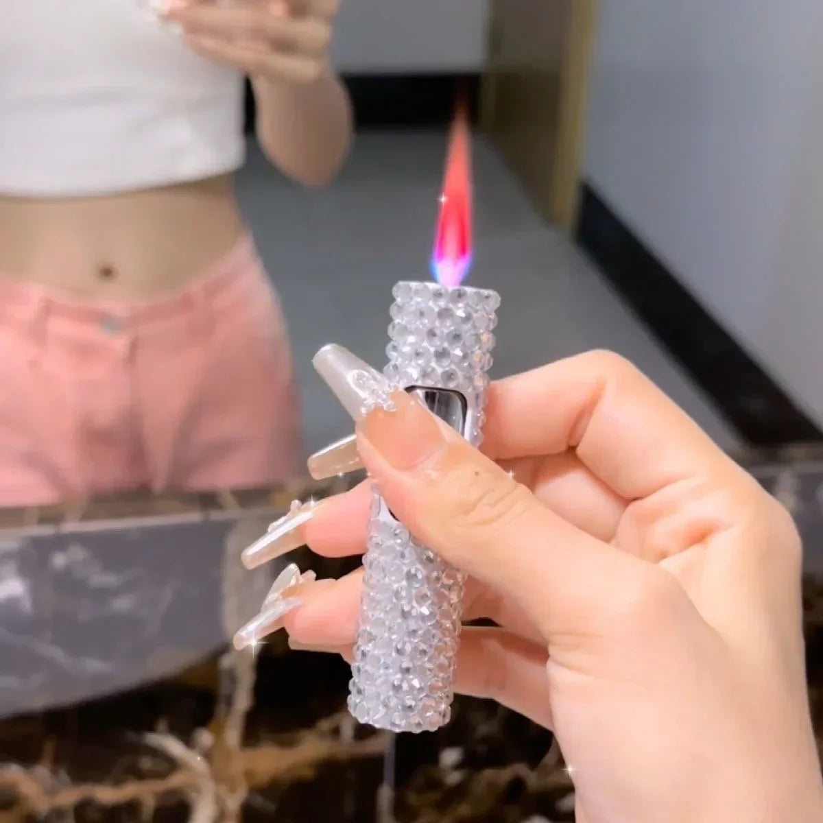 rhinestone mini lighter