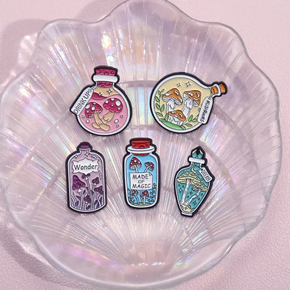 wishing bottle enamel pins