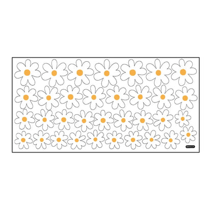 white daisy room stickers