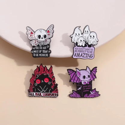 ghost face enamel pins