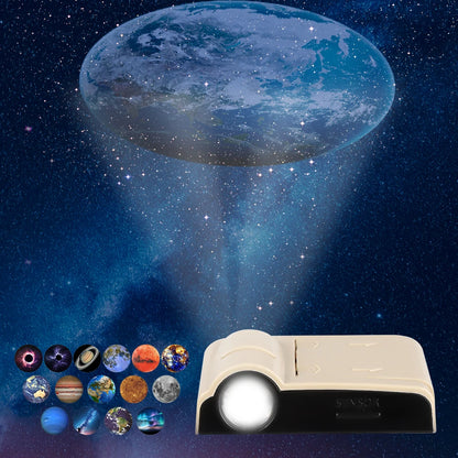 earth and space scenes night light projector