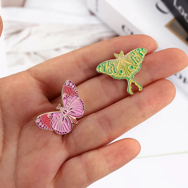 fliers butterfly enamel pins