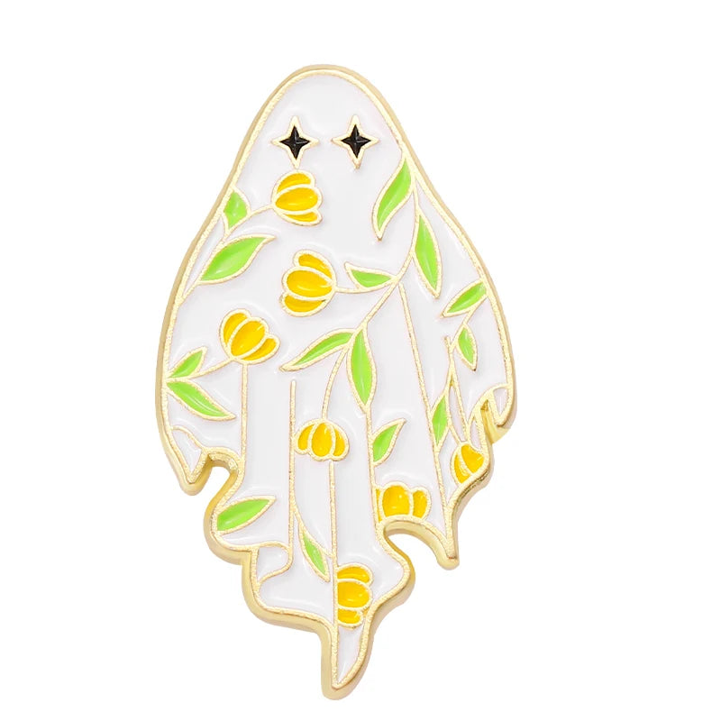 spooky ghost enamel pins