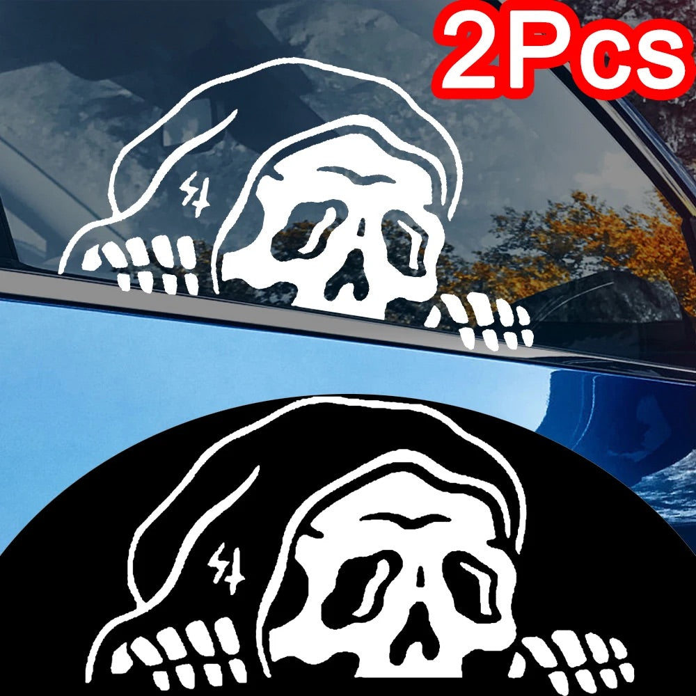 skeleton car sticker