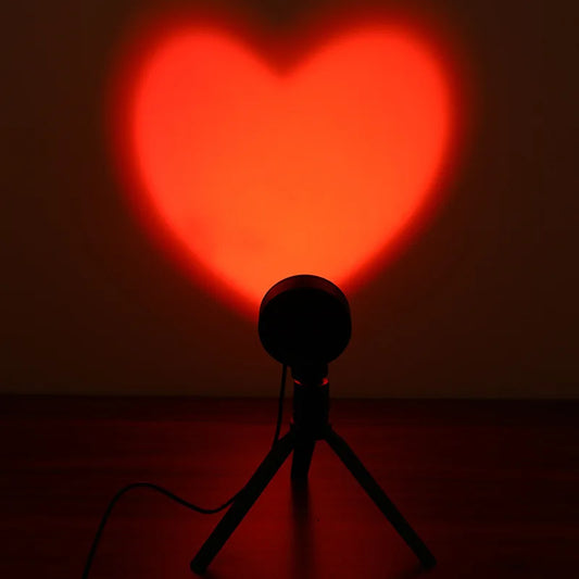 heart projector sunset lamp