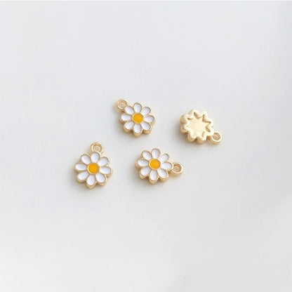 14k gold plated daisy beads