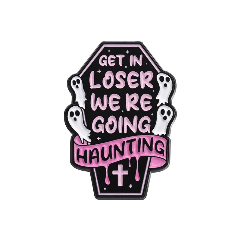 ghost face enamel pins