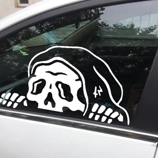 skeleton car sticker